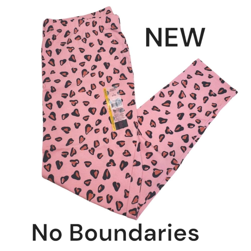 NWT No Boundaries Juniors Ankle Legging Pink Animal Print Size L(11-13)